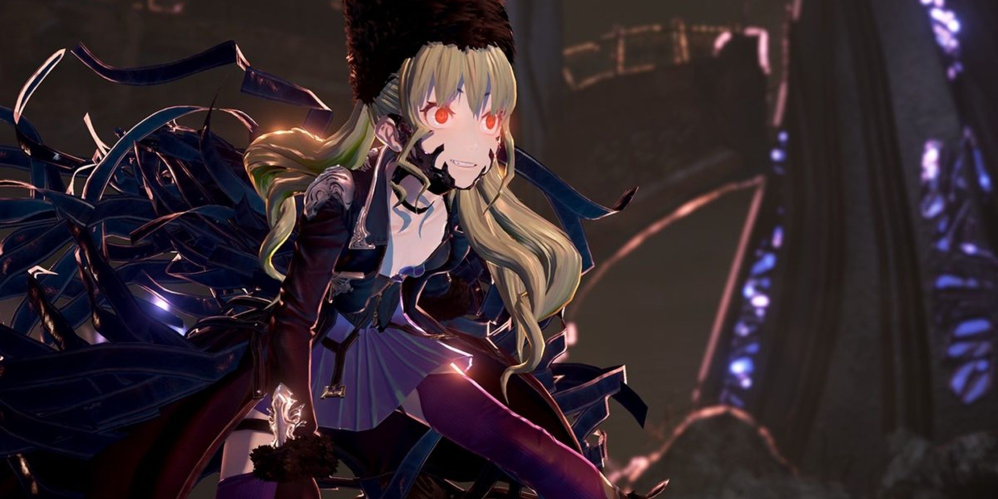 Mia from Code Vein crouching