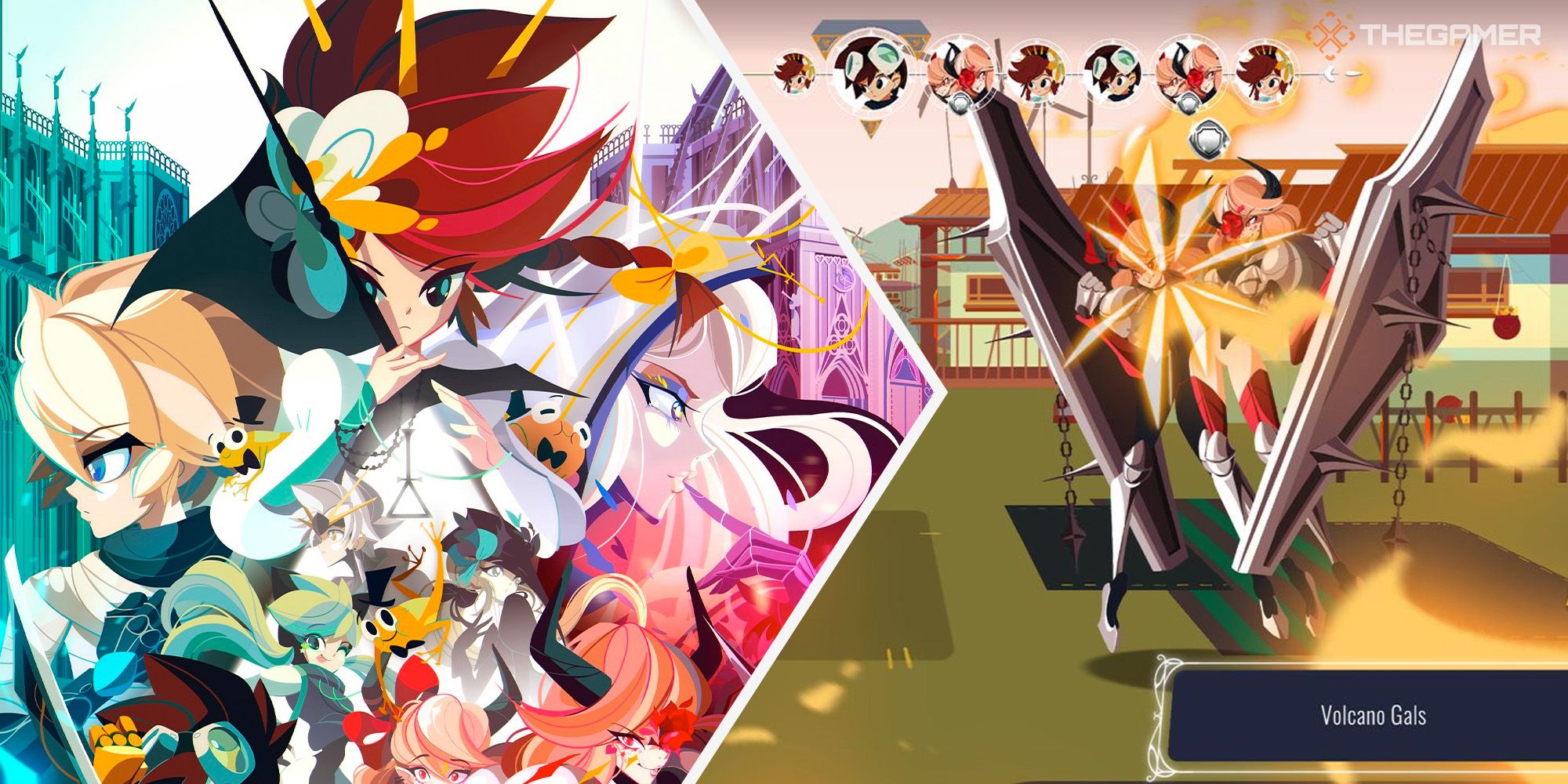 Cris Tales Volcano Gals battle collage