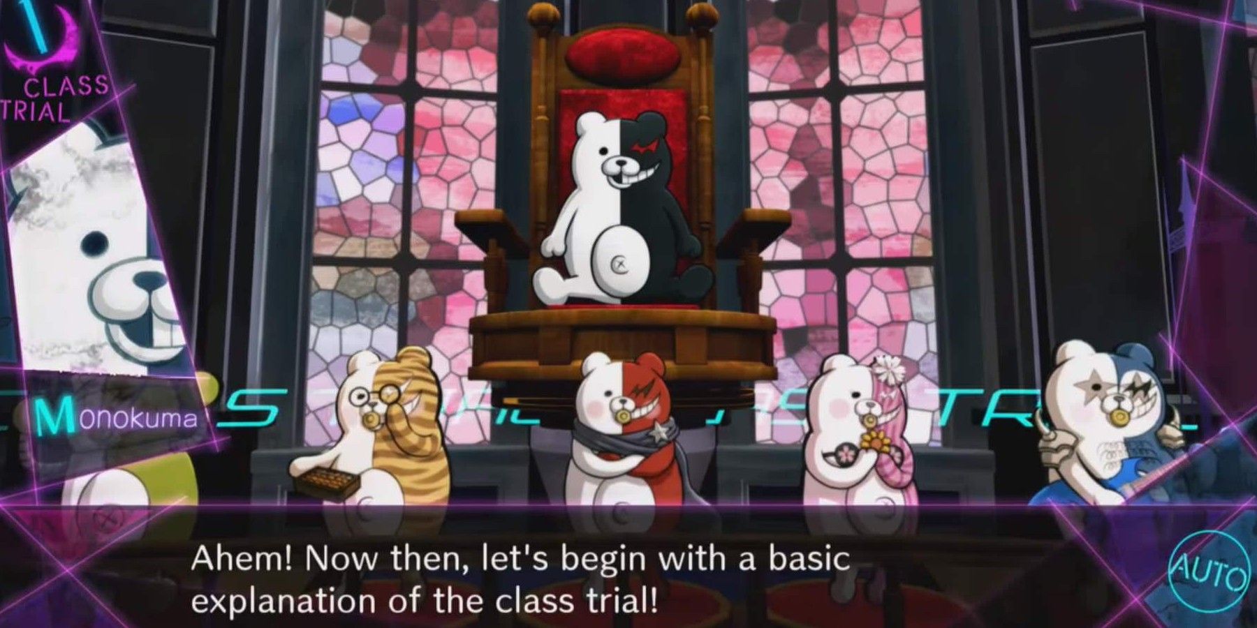 Monokuma in trial. 