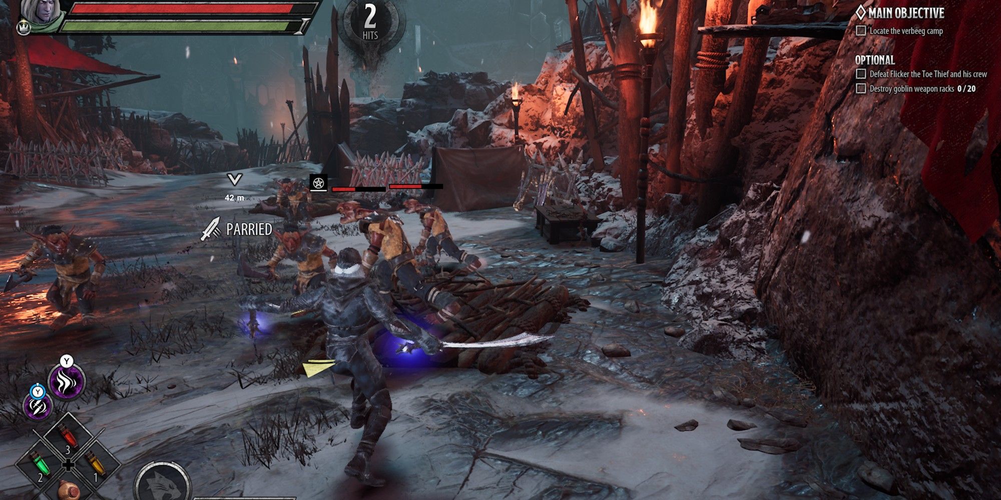 Dark Alliance Drizzt Parrying A Goblin Attack