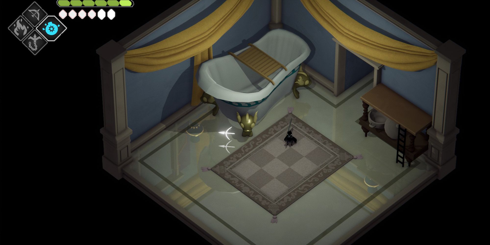 Death's Door: empty bathroom reflection puzzle