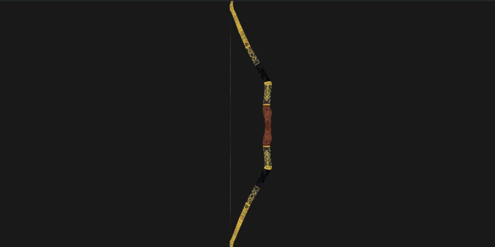 The Bow of Infliction against a black background.