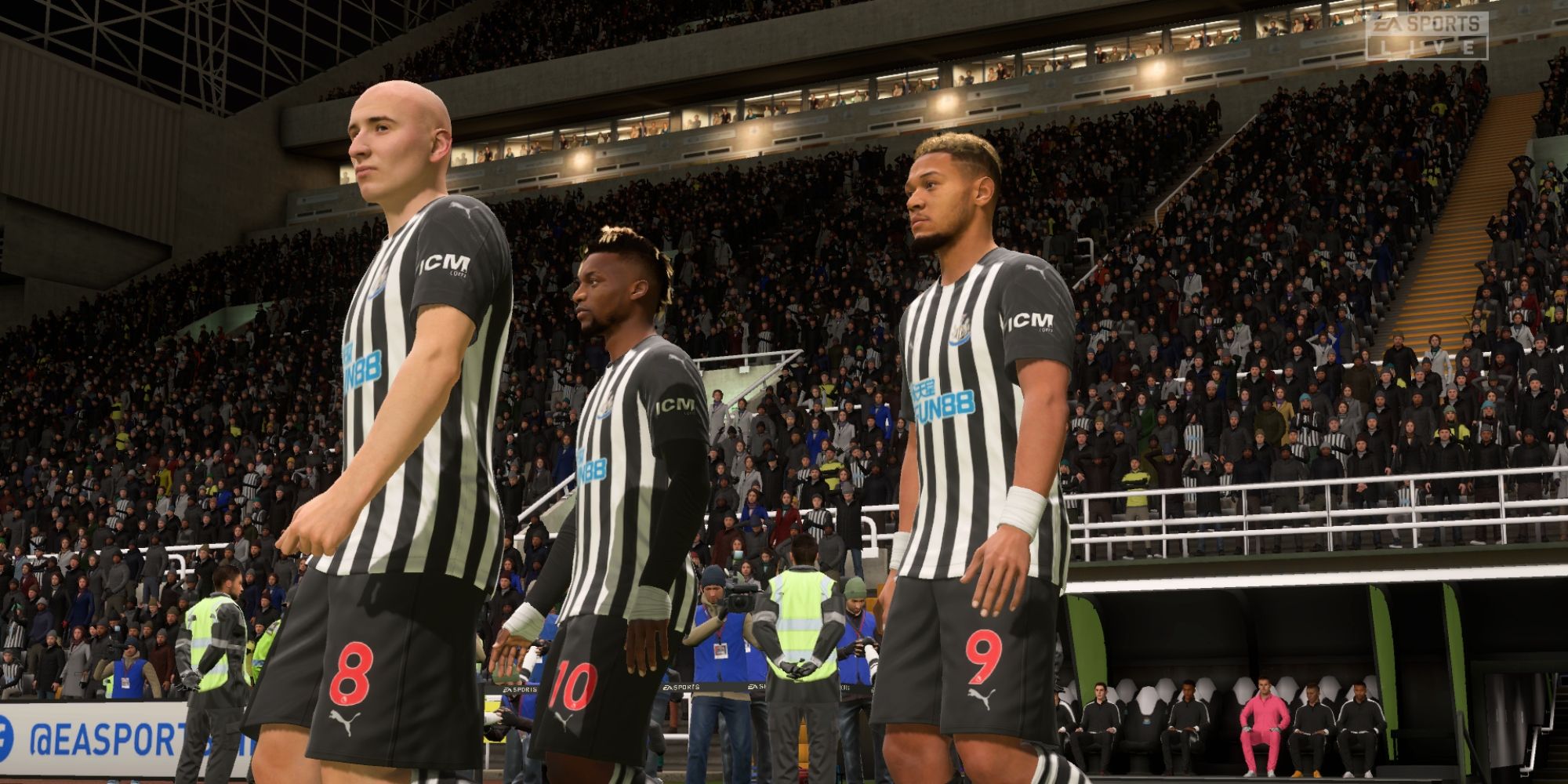 FIFA 21 Screenshot Of Newcastle Team Walking Onto The Pitch