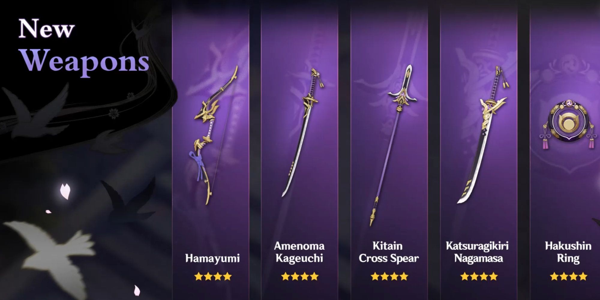 Genshin Impact V2 new forgable weapons