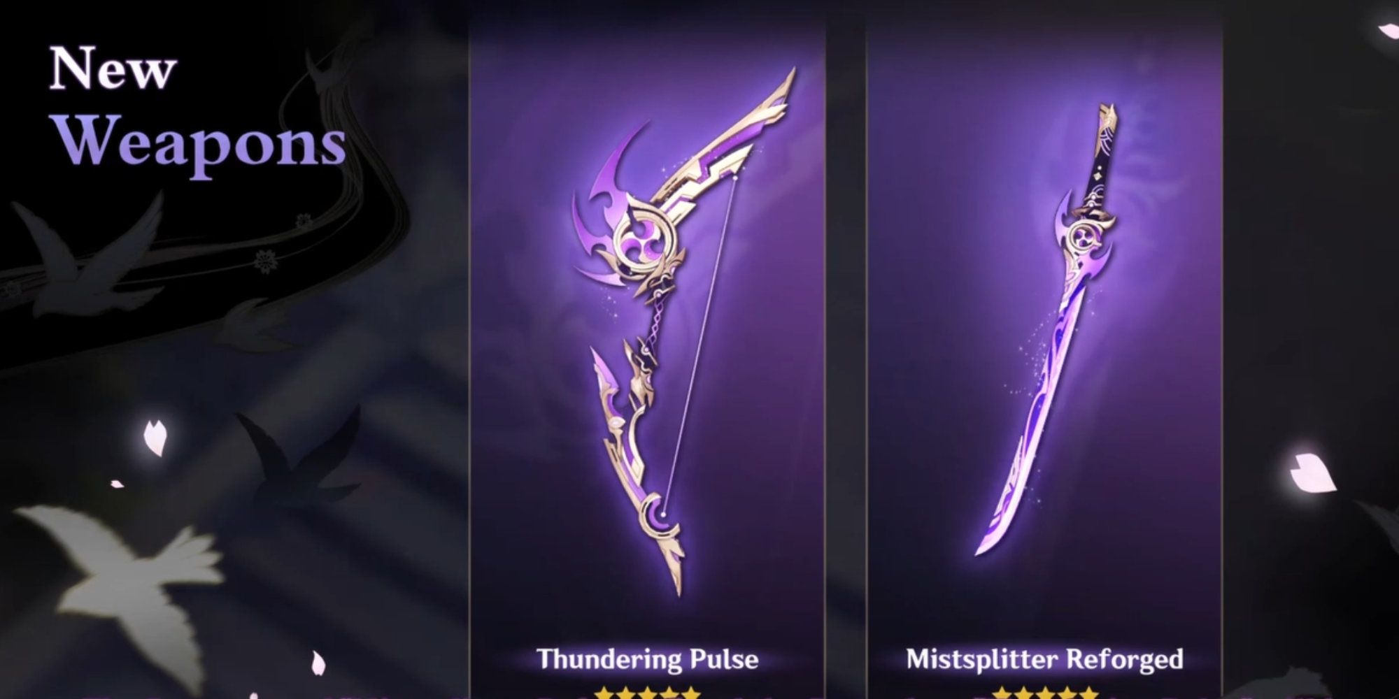 Genshin Impact V2 new weapons 5 star