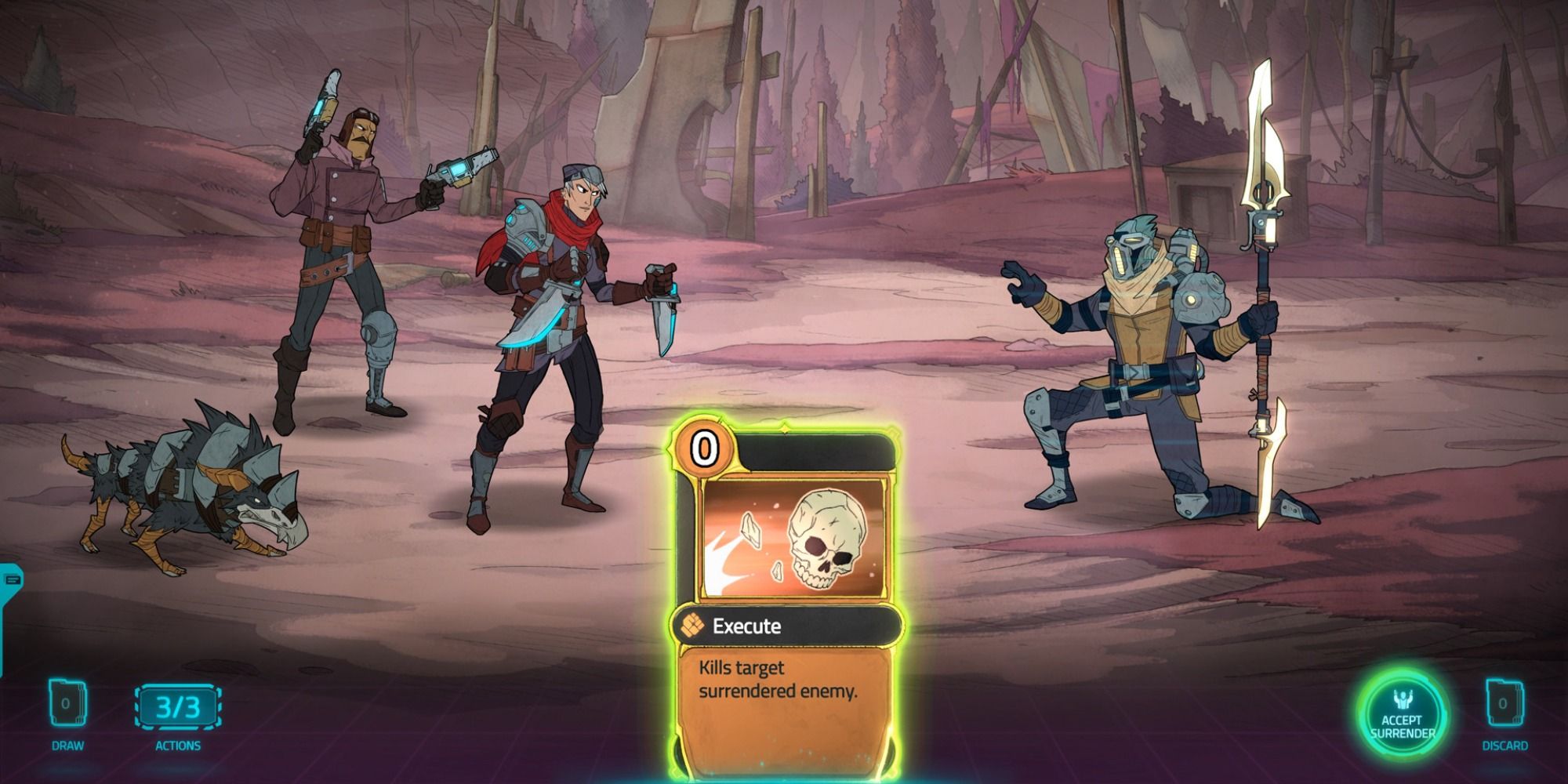 Griftlands Duel, option to surrender or exicute