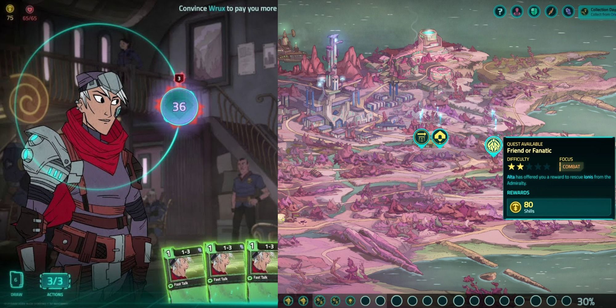 Griftlands Higher fee negotiation and a quest on the map