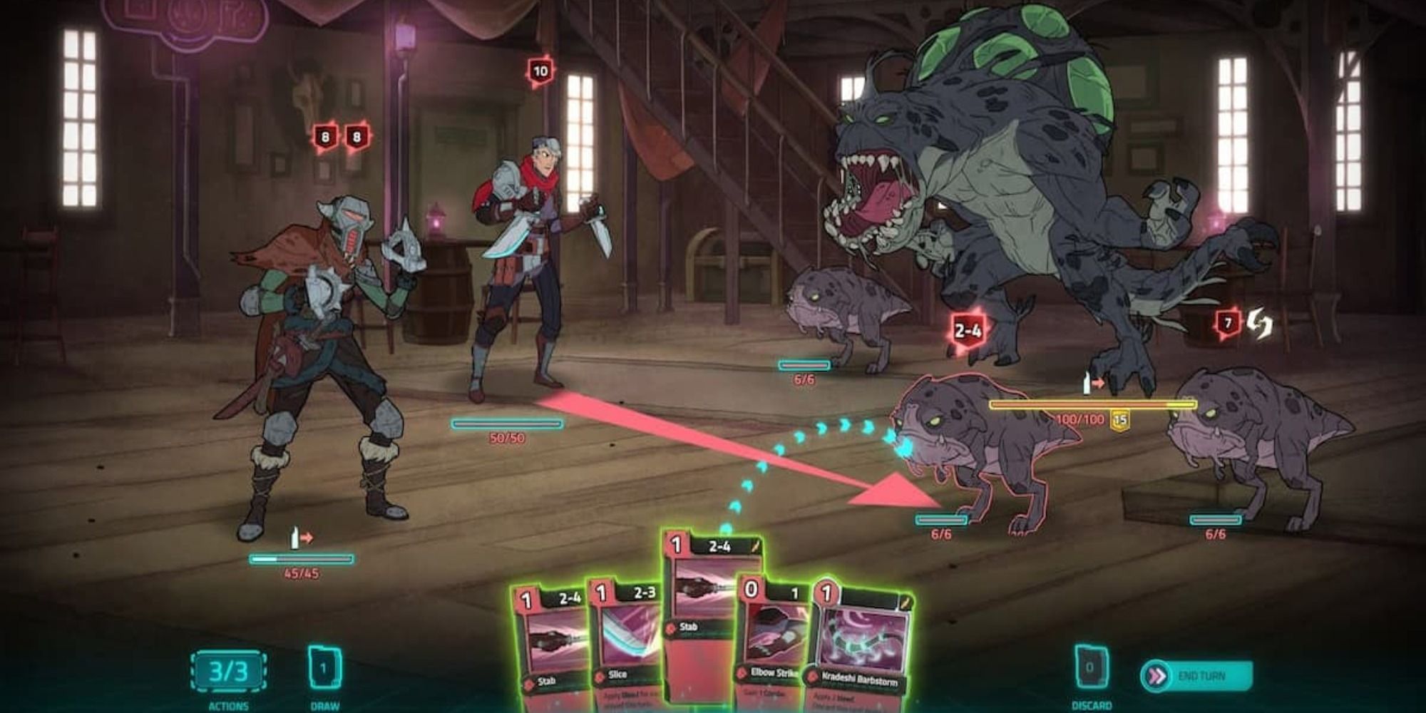Griftlands enemies in a battle