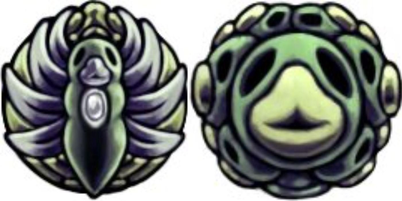 The Grubberfly's Elegy Charm and the Grubsong Charm Shown Together