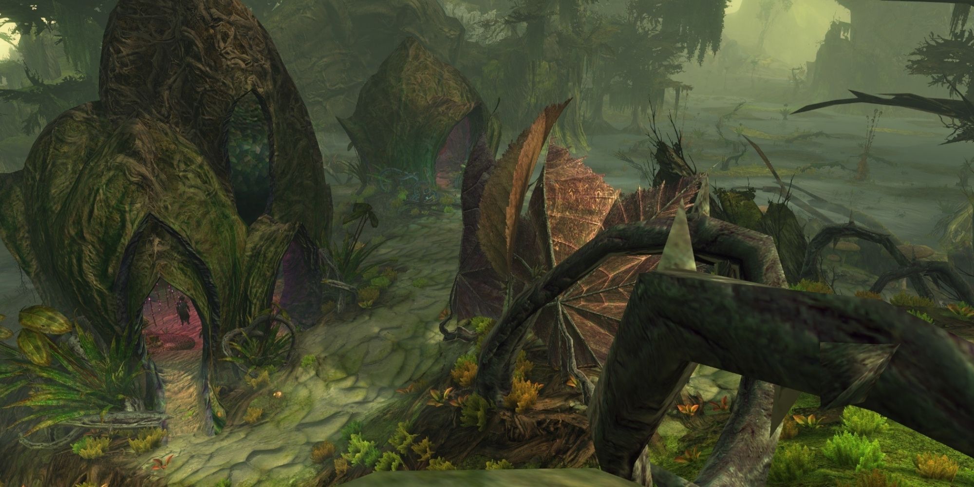 Guild Wars 2 - Screenshot of Nightmare Court base in Caledon Forest