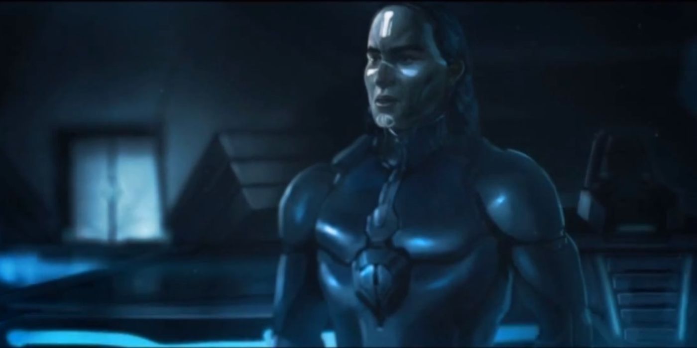 An ancient human in a Halo 4 terminal cutscene