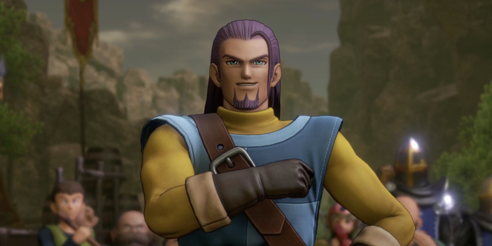 Hendrik standing proudly, his fist to his heart.