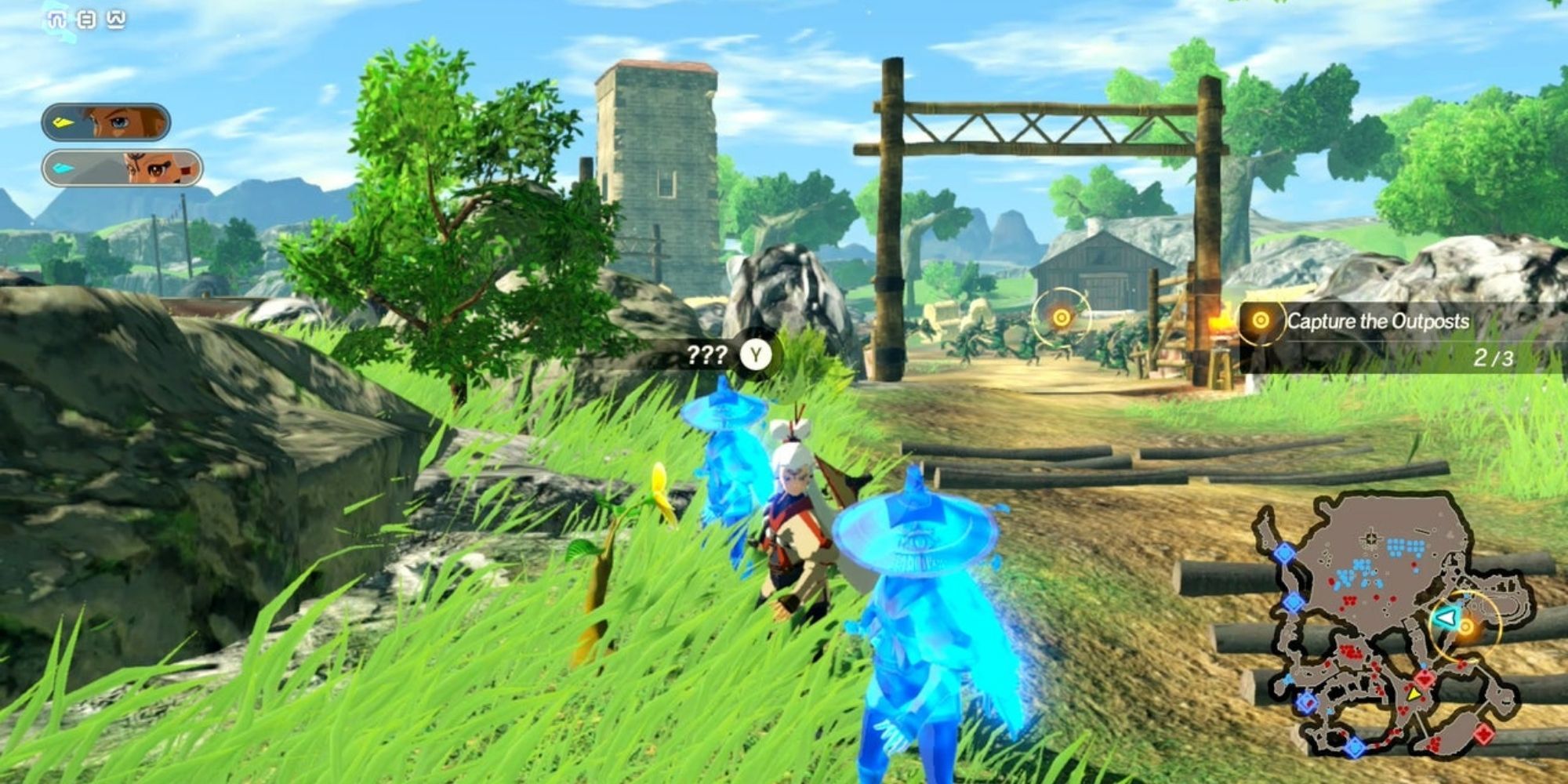 Hyrule Warriors Age of Calamity - Hero Finding Korok Seed In Hyrule Field (3)