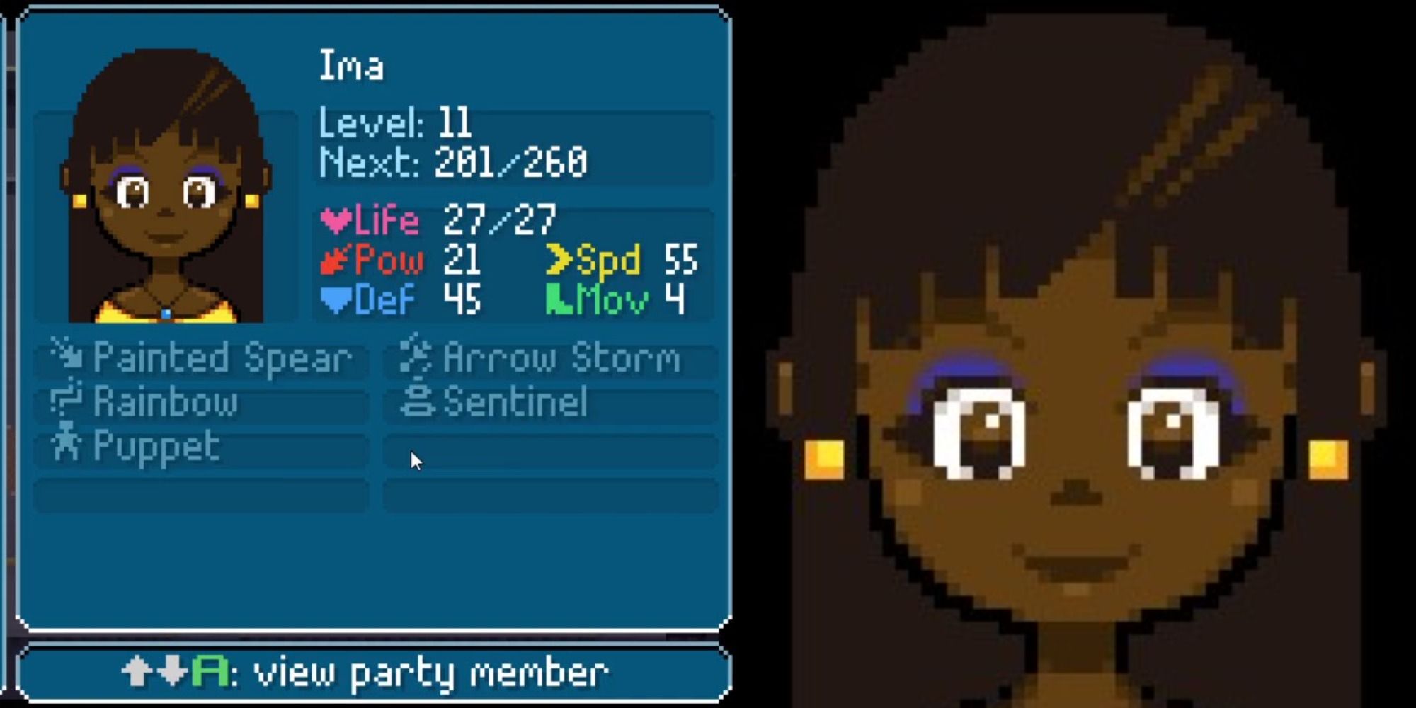 Ikenfell Ima stats and design