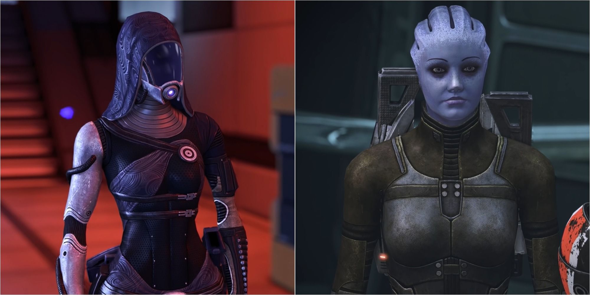 Mass Effect Legendary Edition Split Image Tali and Liara