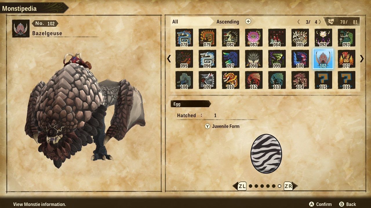 Monster Hunter Stories 2 Wings of Ruin Bazelgeuse