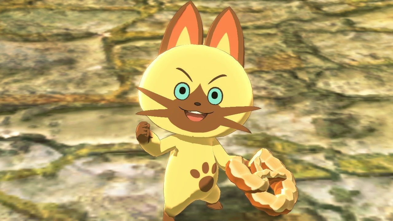 Monster Hunter Stories 2 Wings of Ruin Navirou with a donut