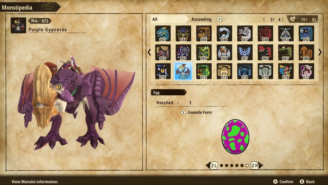 Monster Hunter Stories 2 Wings of Ruin Purple Gypceros