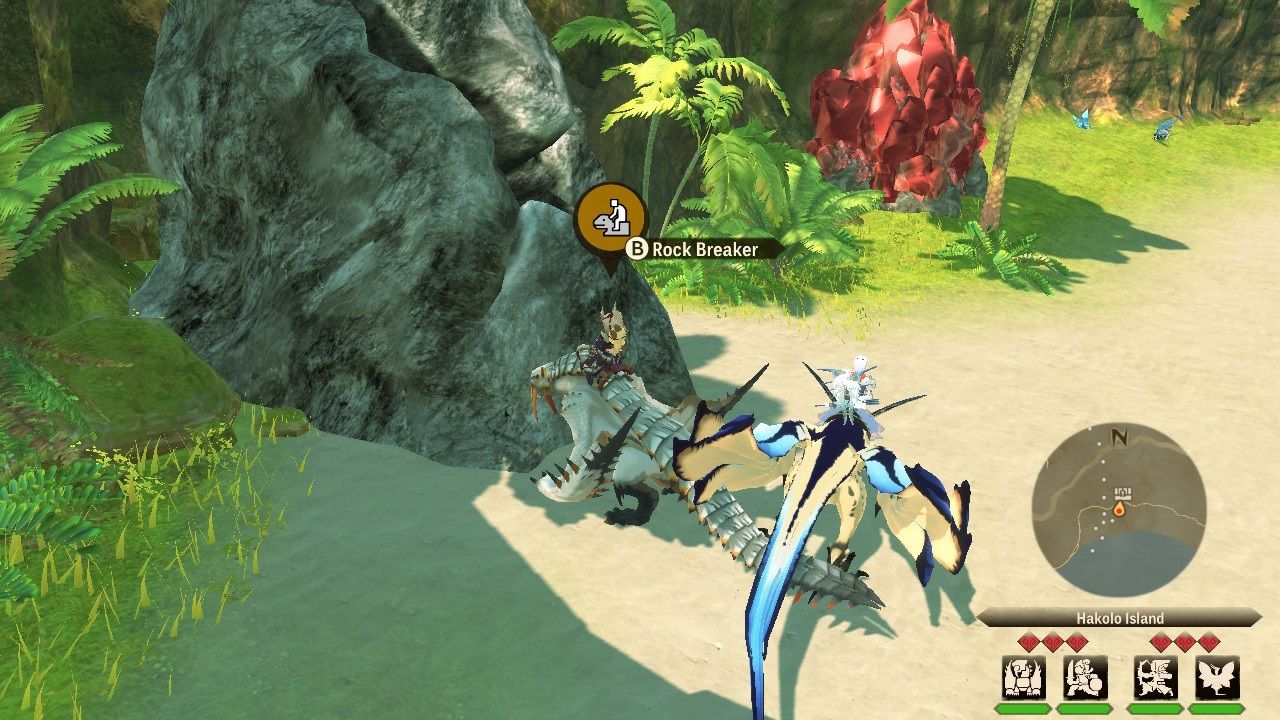 Monster Hunter Stories 2 Wings of Ruin Rock Breaker riding action