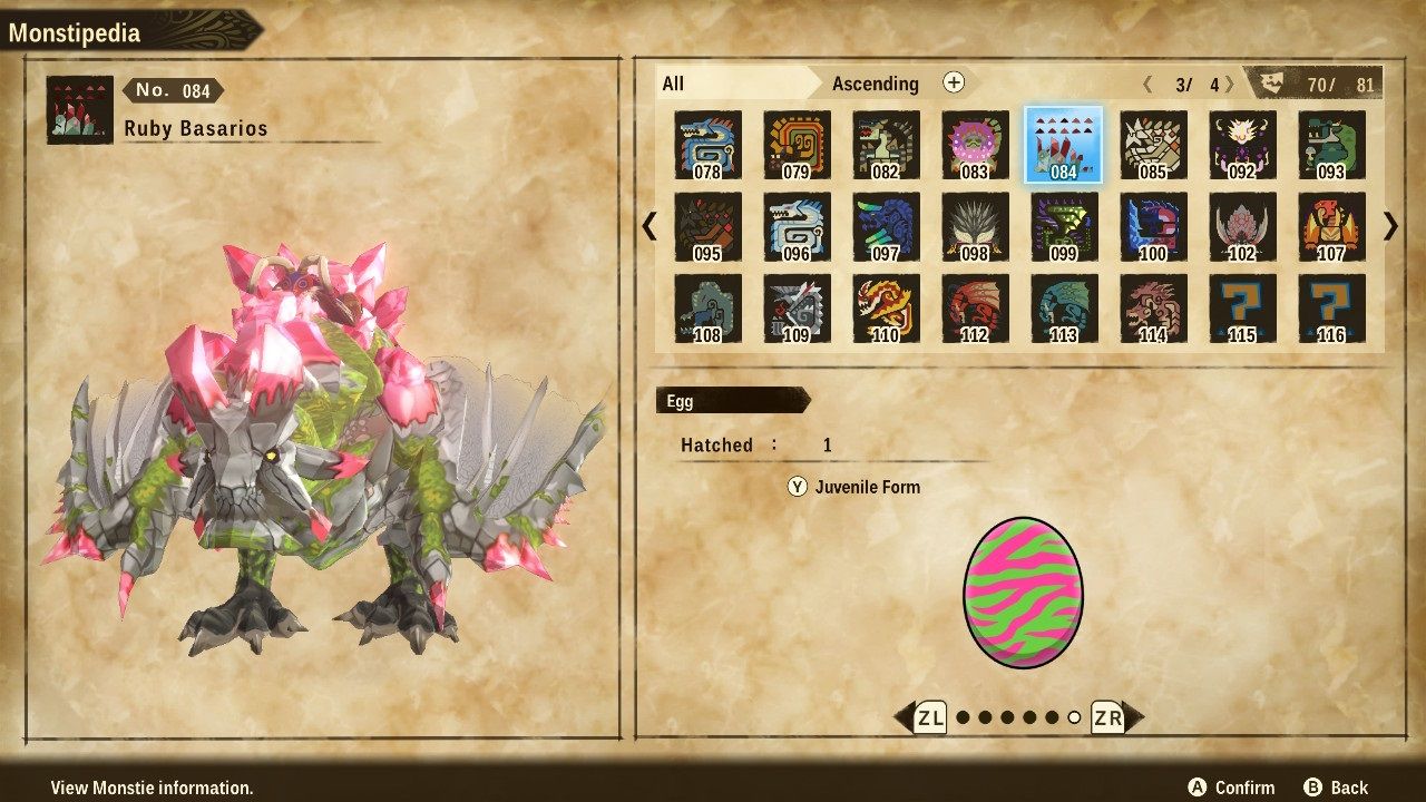 Monster Hunter Stories 2 Wings of Ruin Ruby Basarios