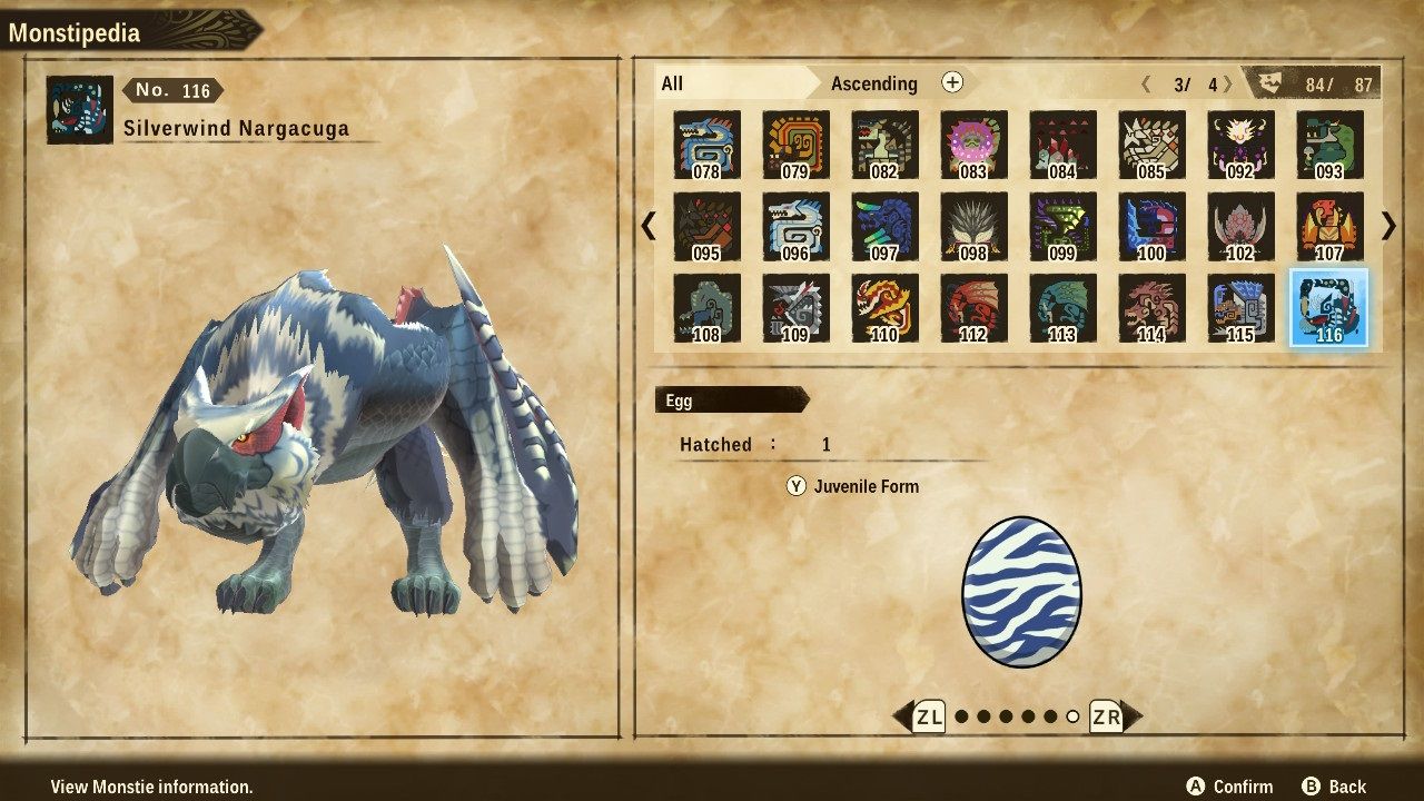 Monster Hunter Stories 2 Wings of Ruin Silverwind Nargacuga