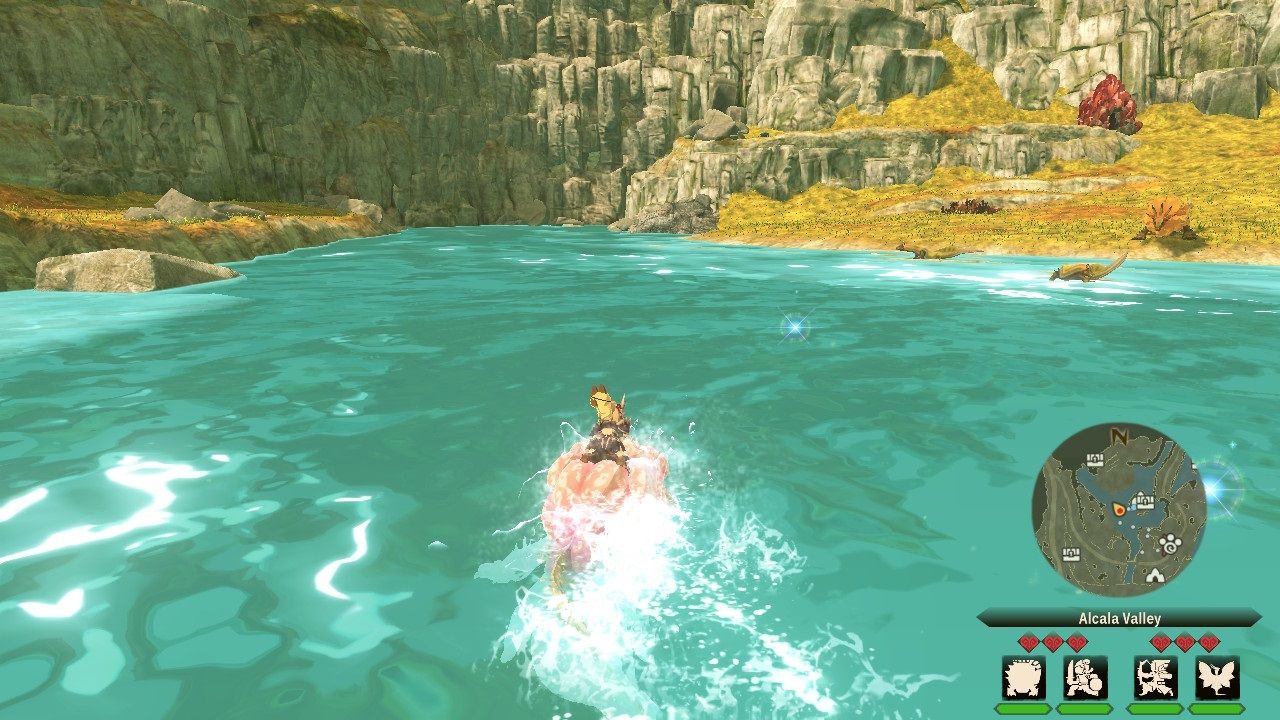 Monster Hunter Stories 2 Wings of Ruin Swim riding action