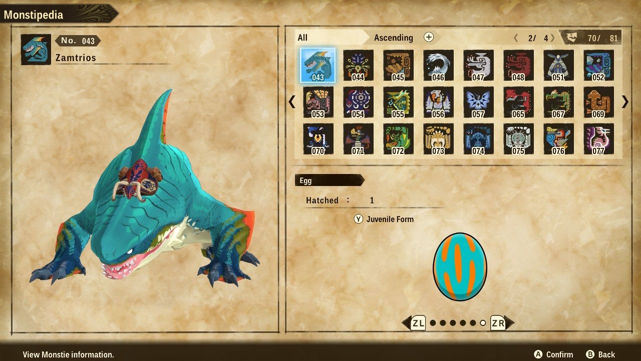 Monster Hunter Stories 2 Wings of Ruin Zamtrios