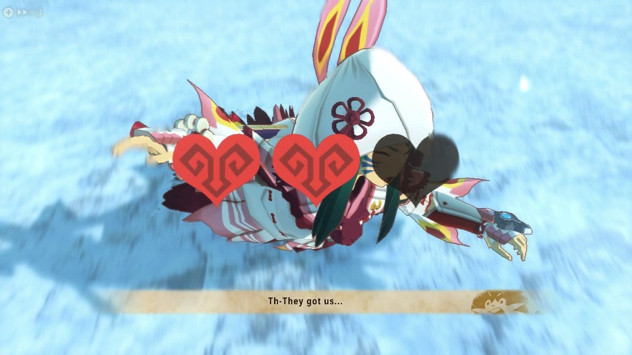 Monster Hunter Stories 2 Wings of Ruin losing a heart in battle