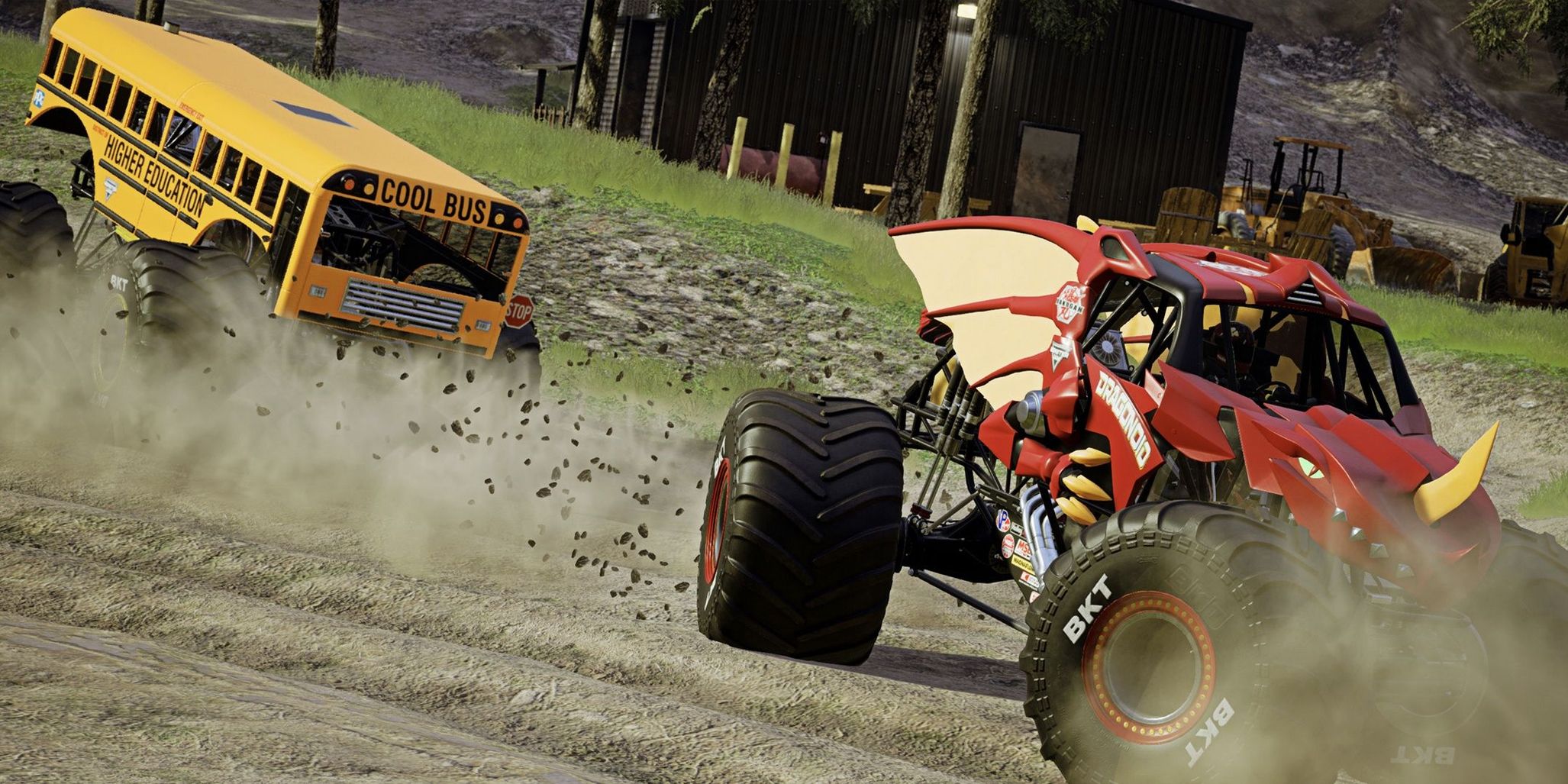 Monster Jam Steel Titans 2 bus and buggy
