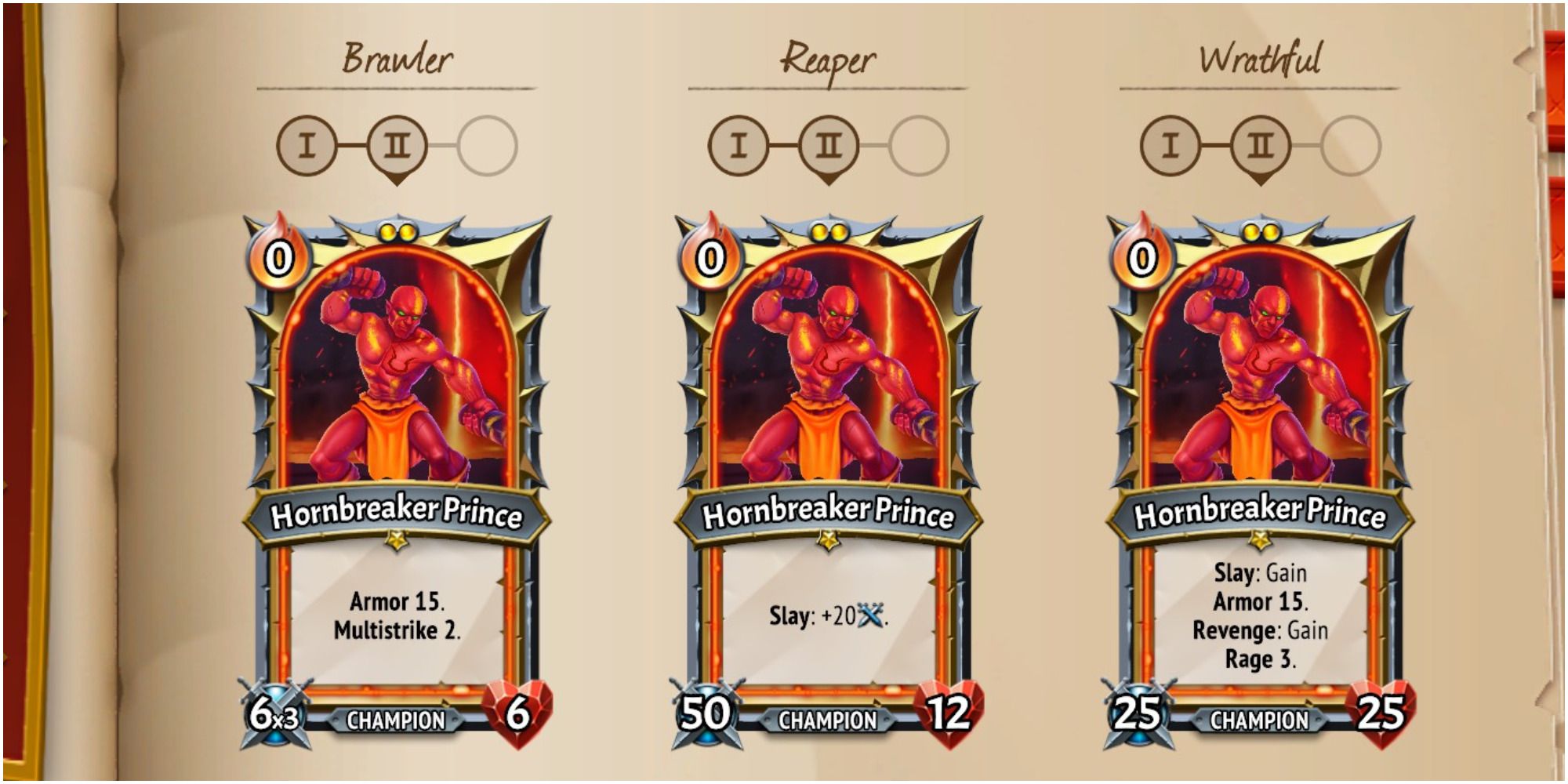 Monster Train Hornbreaker Prince Card List