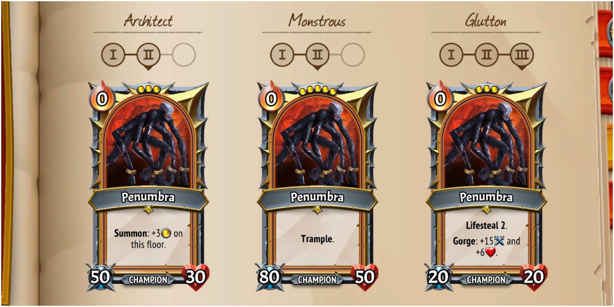 Monster Train Penumbra Card List