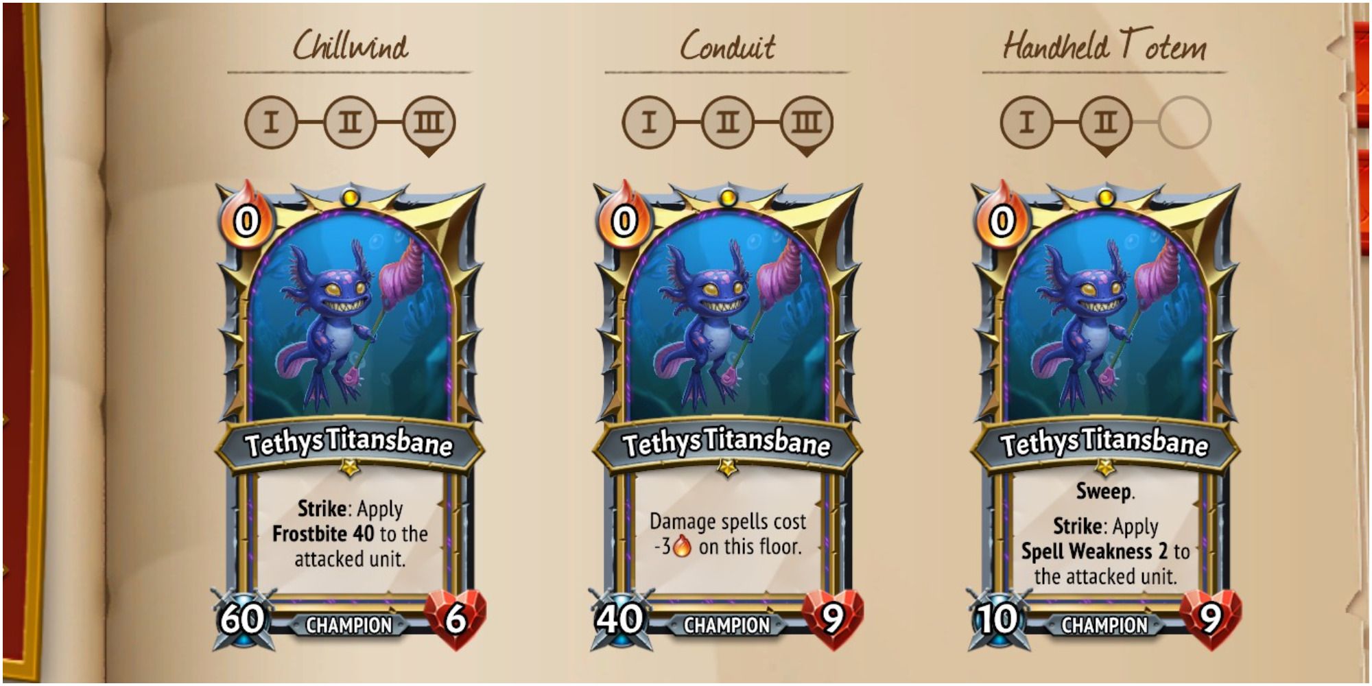 Monster Train Tethys Titansbane Card List