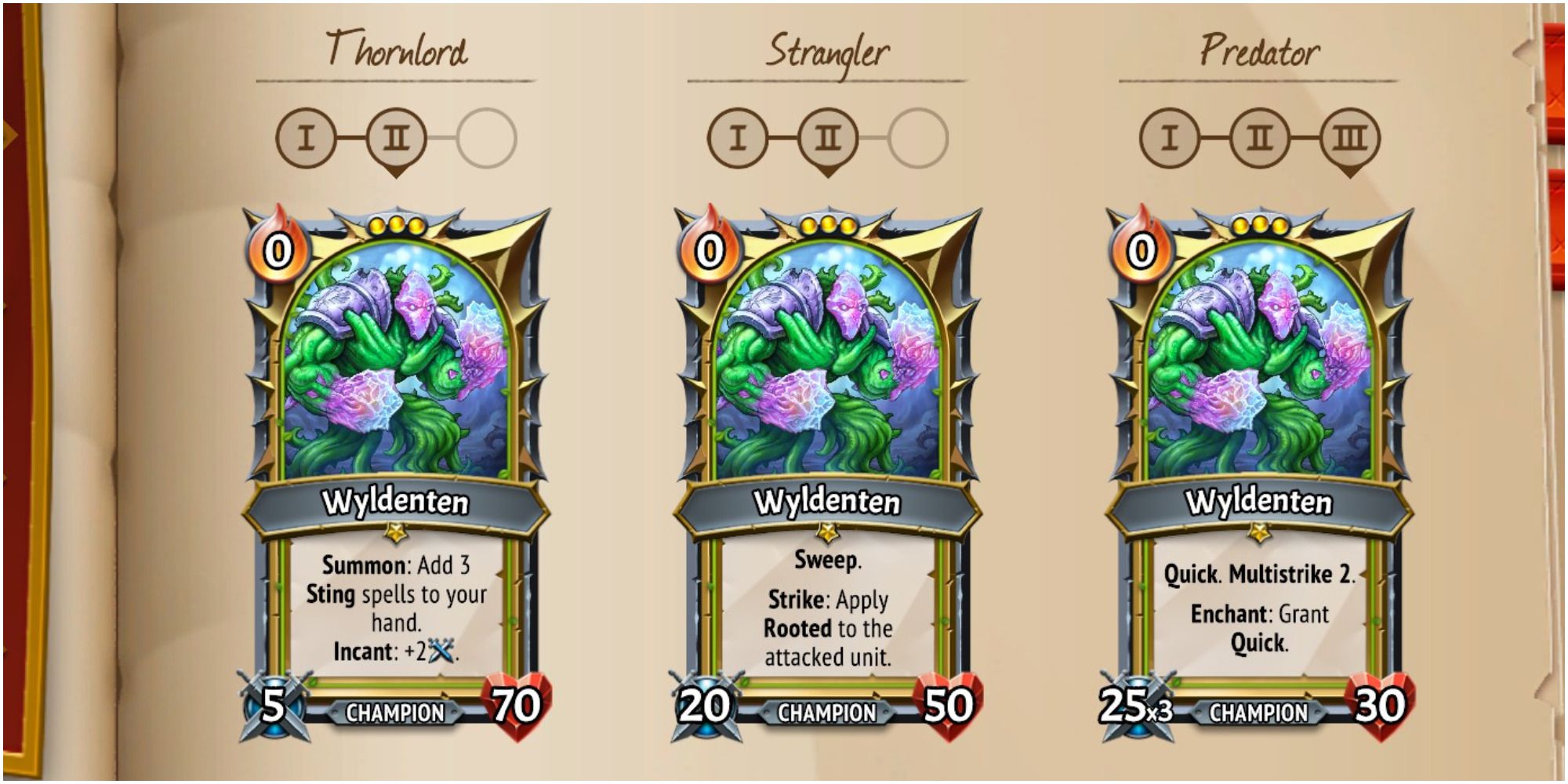Monster Train Wyldentren Card List