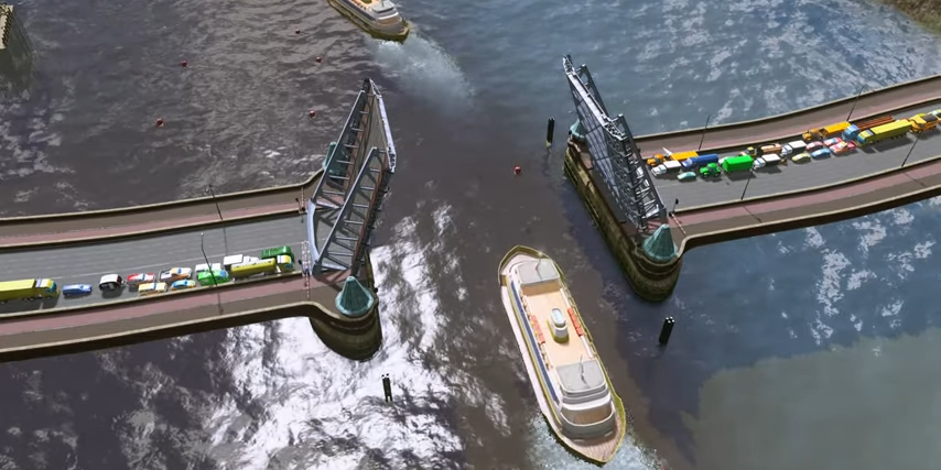 Moveable Bridge Mod in Cities: Skylines