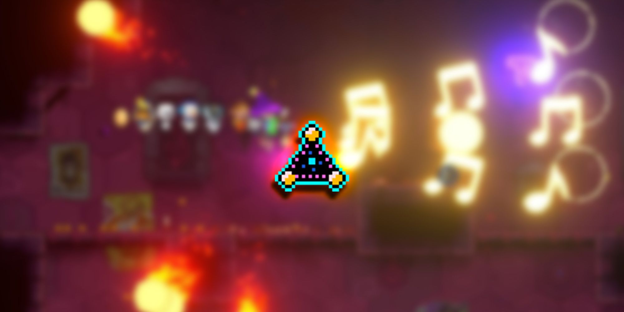 Neon Abyss - Divinity Pixel Png Overlaid On Image Of Player Flying Around And Shooting
