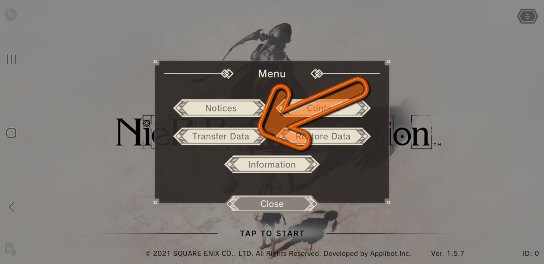 Nier Reincarnation restore data