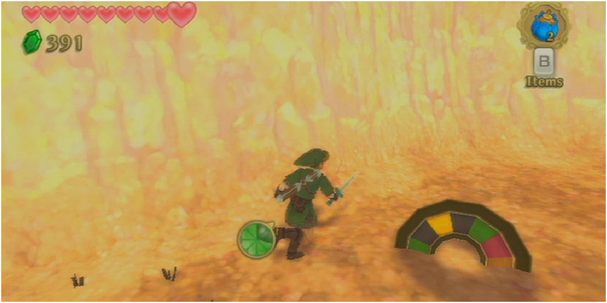 skyward sword - the fun fun island Party Wheel's Location