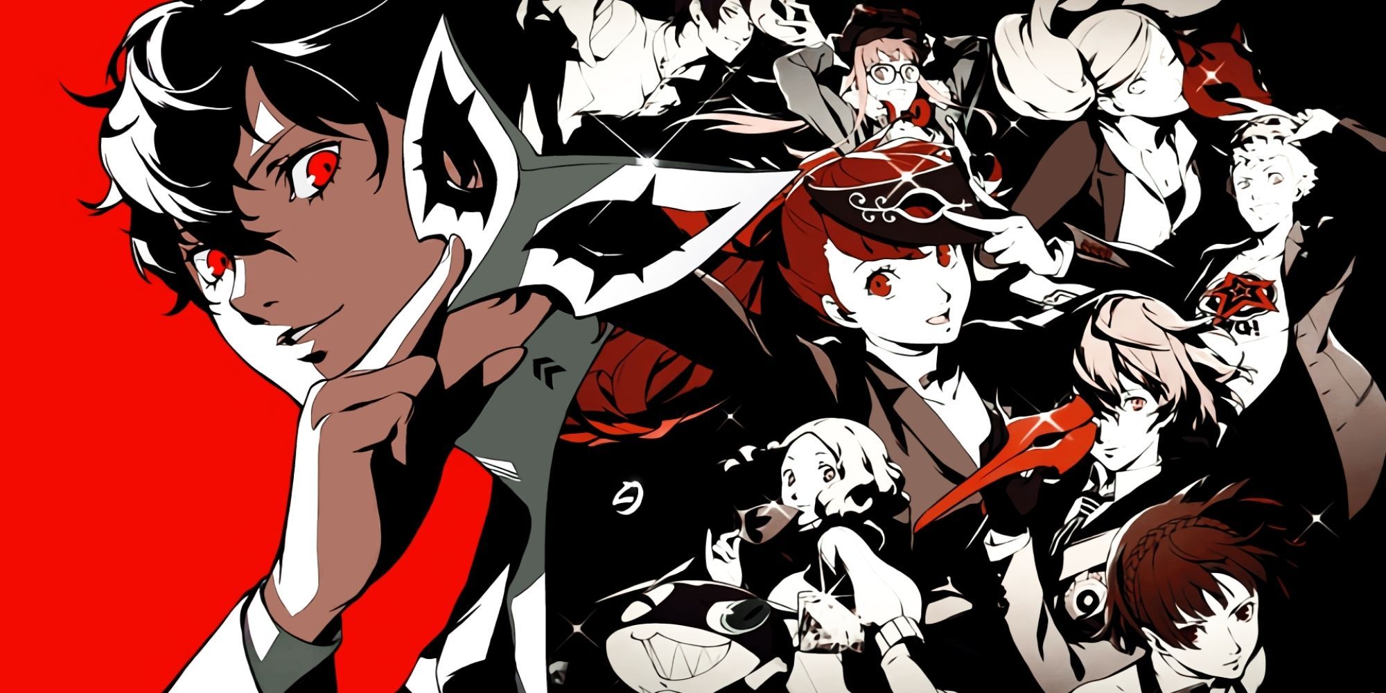 Persona 5 promo art wallpaper with 2000x1000 dimensions