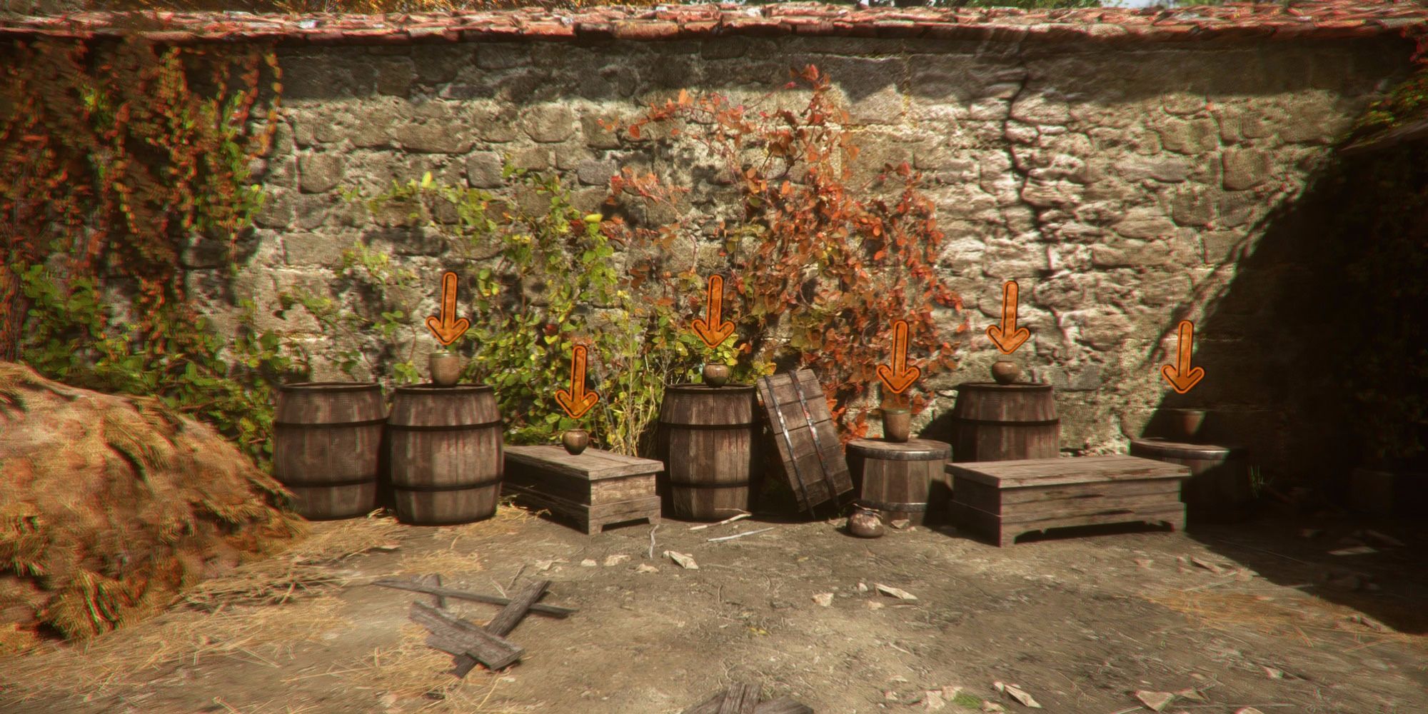 Plague tale pots with arrows