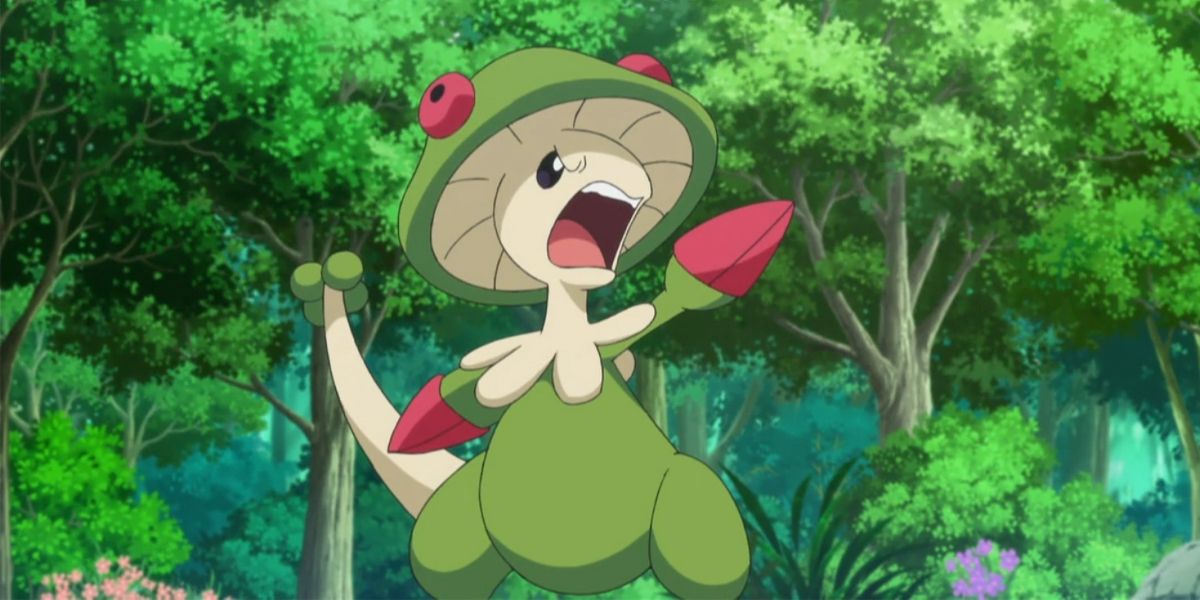 Pokemon A Breloom yelling in the Anime
