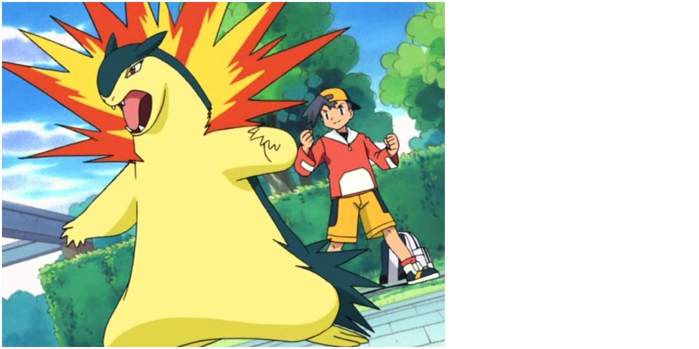  Jimmy's Typhlosion In Battle In The Pokemon Anime Episode Pokemon the Series: Gold and Silver