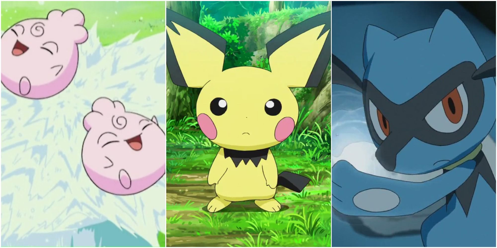Pokemon Babies Pichu Riolu Igglybuff anime