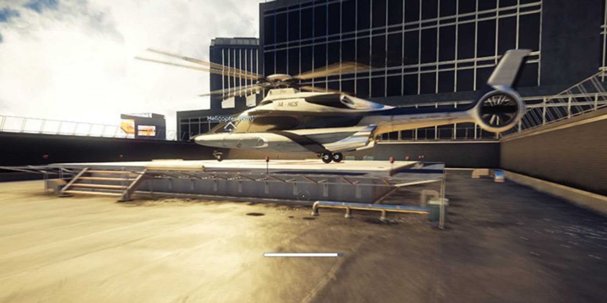 Prey Helicopter On The Roof In The Beginning Of The Game