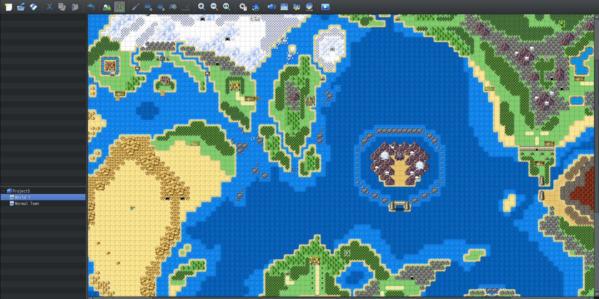 RPG Maker MV map editing mode