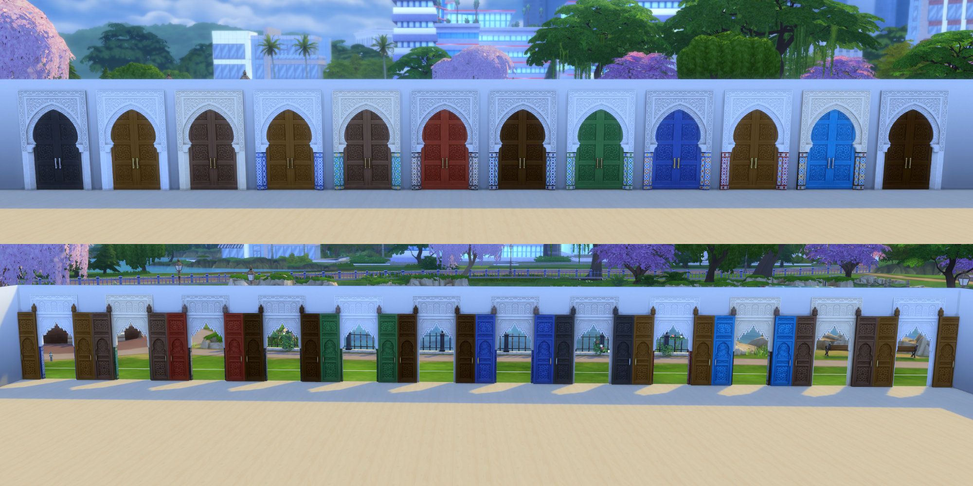 Sims 4 Courtyard Oasis doors
