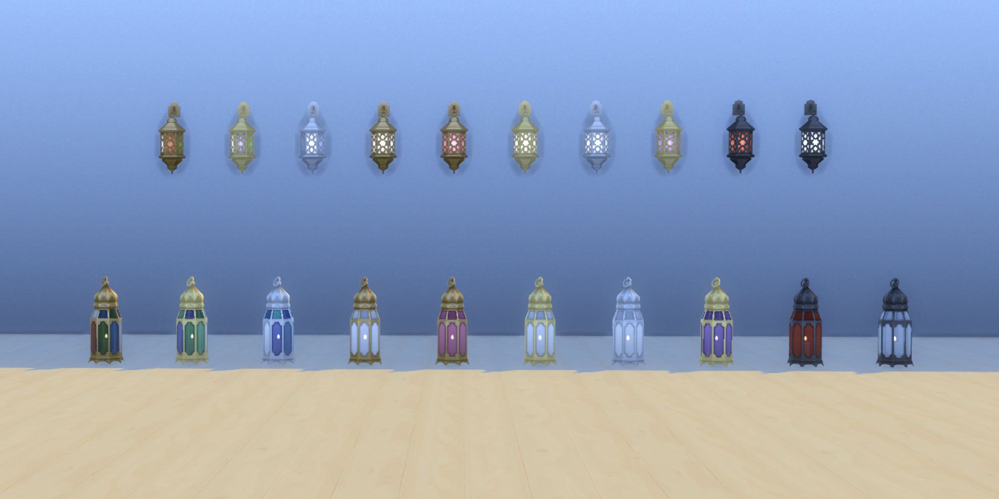 Sims 4 courtyard oasis lanterns