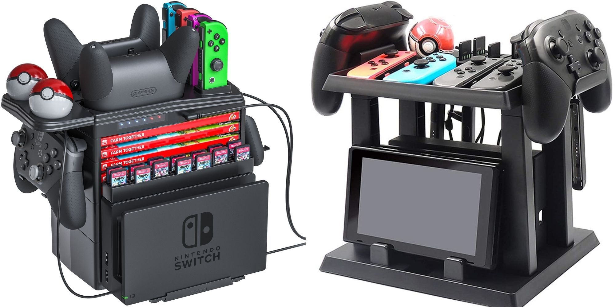 Two versions of a Nintendo Switch Console Accessory