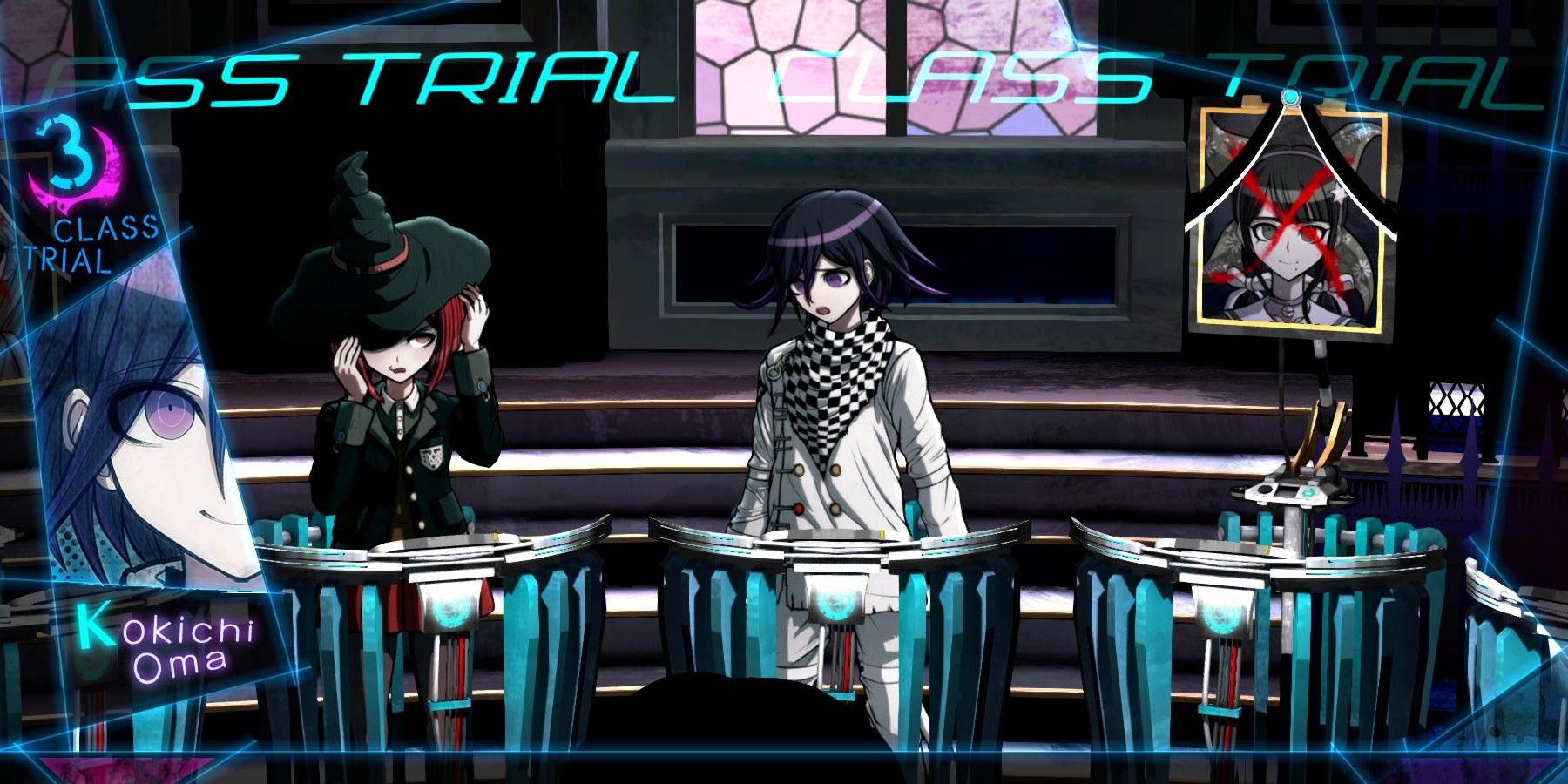 Kokichi and Himiko in trial. 