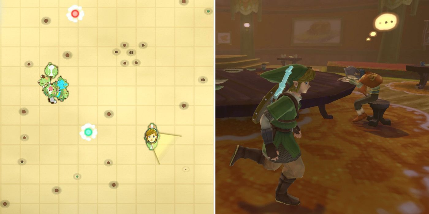 Zelda Skyward Sword Pumpkin Landing map interior split image