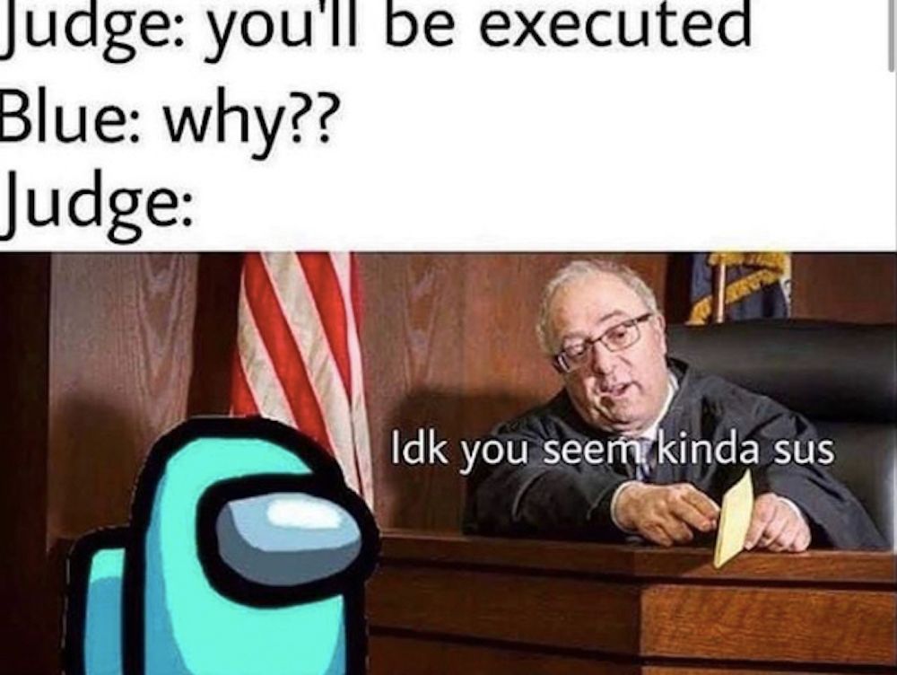 among us meme judge